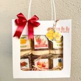 Quà Tết 2026 - Set Túi Quà trắng 6 món hũ vuông | Đặc sản Đà Lạt