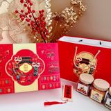 Quà Tết 2026 - Set Hộp Quà Xuân 6 món hũ tròn - 3 món hũ cao | Đặc sản Đà Lạt