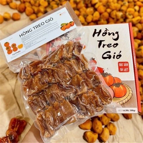 Hồng Treo Gió Cầu Đất Đà Lạt [kèm hộp] - Hồng Treo Gió 25 ngày | 500gr | Đặc sản Đà Lạt