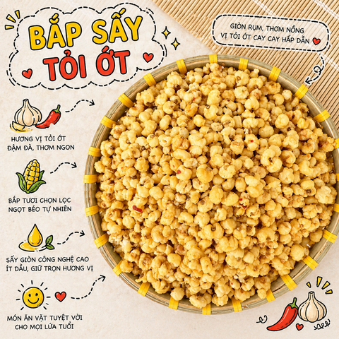 Bắp Sấy Tỏi Ớt