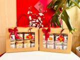 Quà Tết 2026 - Set Túi Kraft 8 món hũ vuông | Đặc sản Đà Lạt