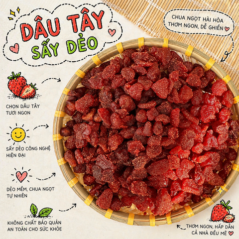 Dâu Tây Sấy Dẻo [sấy lạnh]