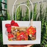Quà Tết 2026 - Set Túi Quà trắng 3 món hũ vuông | Đặc sản Đà Lạt