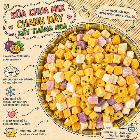 Sữa Chua mix Chanh Dây Sấy Thăng Hoa