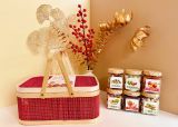 Quà Tết 2026 - Giỏ Quà Mây HCN Đỏ 6-7 món