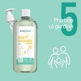  Sữa tắm, rửa mặt không xà phòng hương yến mạch Stanhome Soft Shower 740ML 8