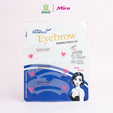 Bộ Khuôn Kẻ Chân Mày Mira Aroma Eyebrow Drawing Stencil Set C415