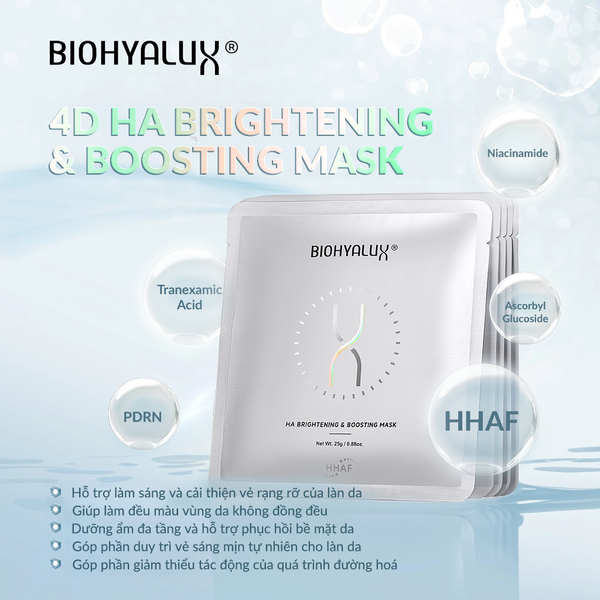  4D HA BRIGHTENING & BOOSTING MASK | MẶT NẠ DƯỠNG SÁNG & CĂNG MỊN DA 