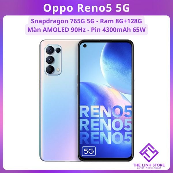 Điện thoại Oppo Reno5 5G màn AMOLED 90Hz - Snapdragon 765 5G ram 8G 12