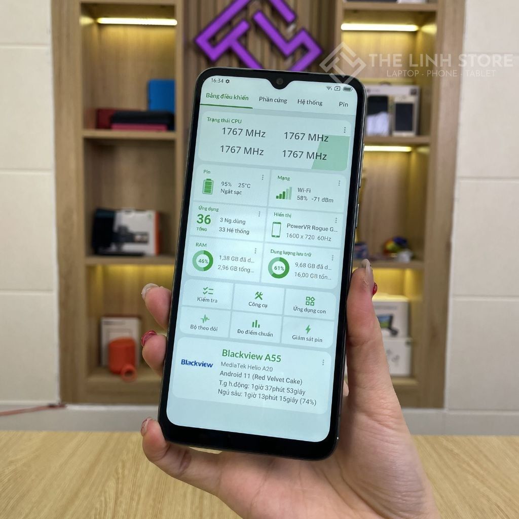 Điện thoại Blackview A55 màn 6.53 inch NEW - Helio A22 pin 4780mAh Android 11