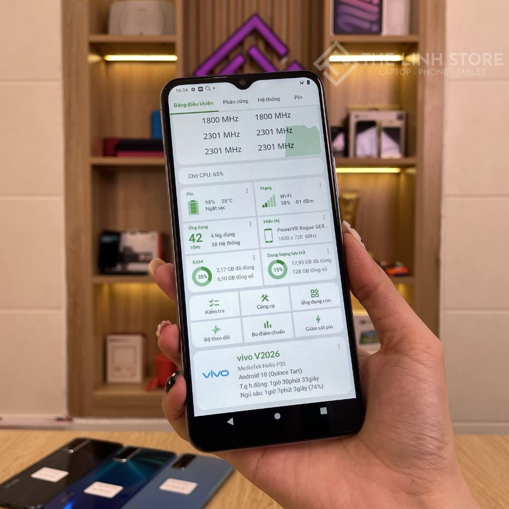 Điện thoại Vivo Y12s ram 6G 128G - Helio P35 màn 6.5 inch bản Quốc tế