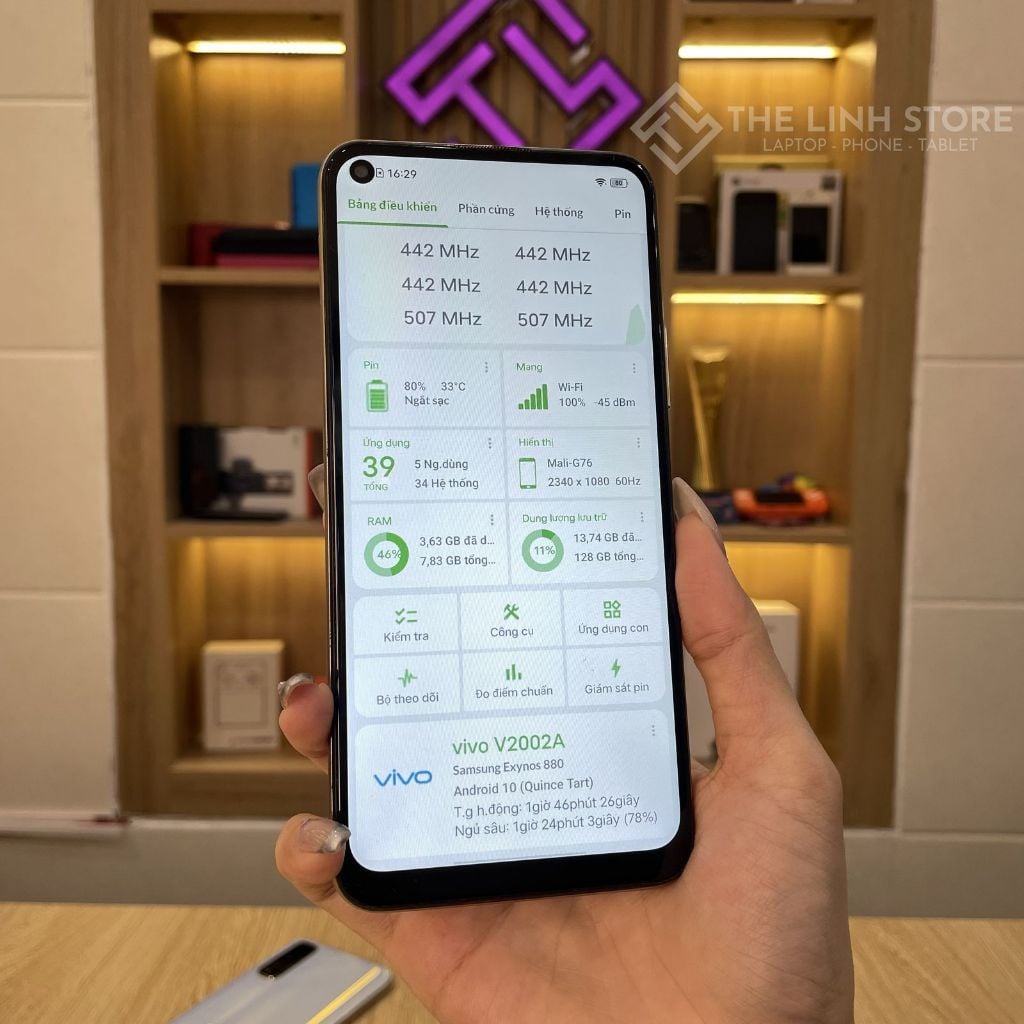 Điện thoại Vivo Y70s 5G ram 8G 128G - Exynos 880 Màn 6.53 inch