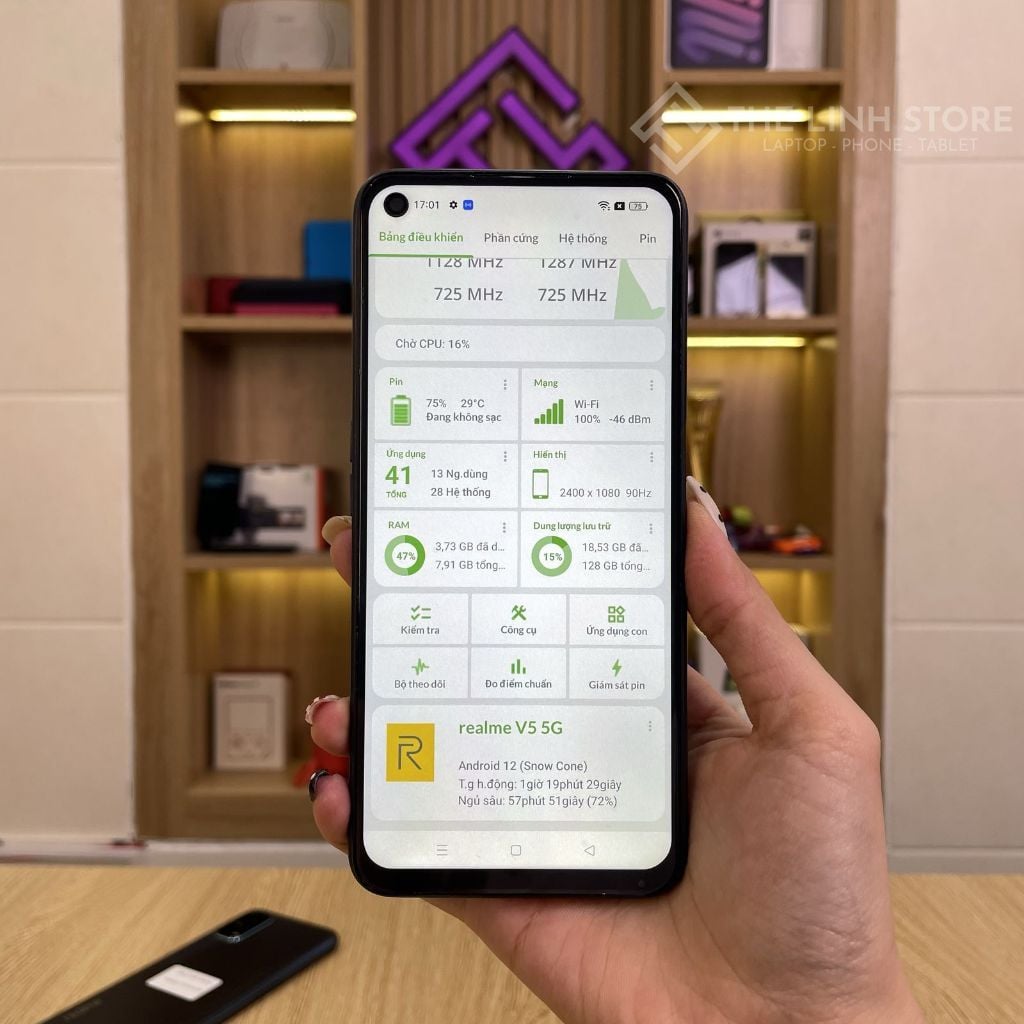 Điện thoại Realme V5 5G ram 8G 128G - Dimensity 720 màn IPS 90Hz