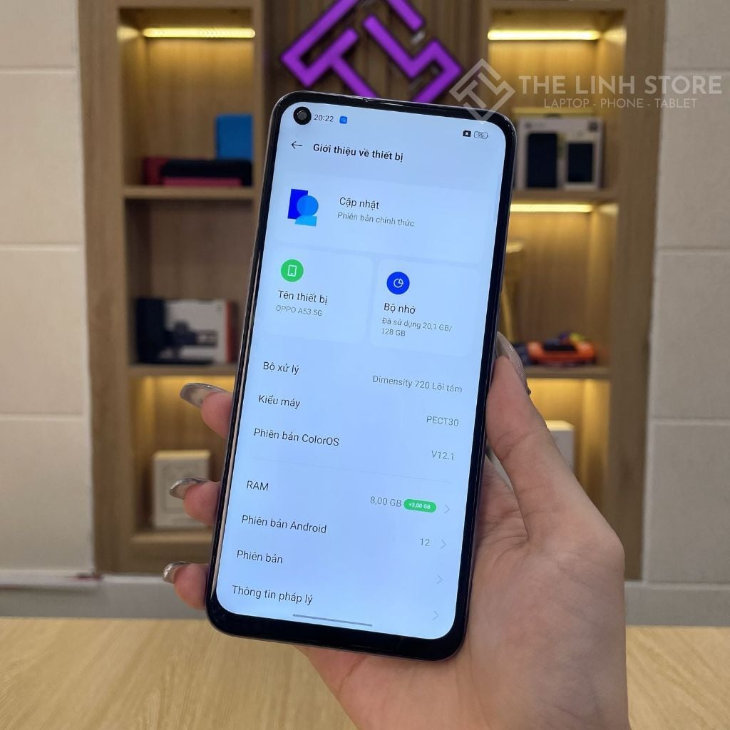 Điện thoại Oppo A53 5G - Dimesity 720 ram 8G 128G