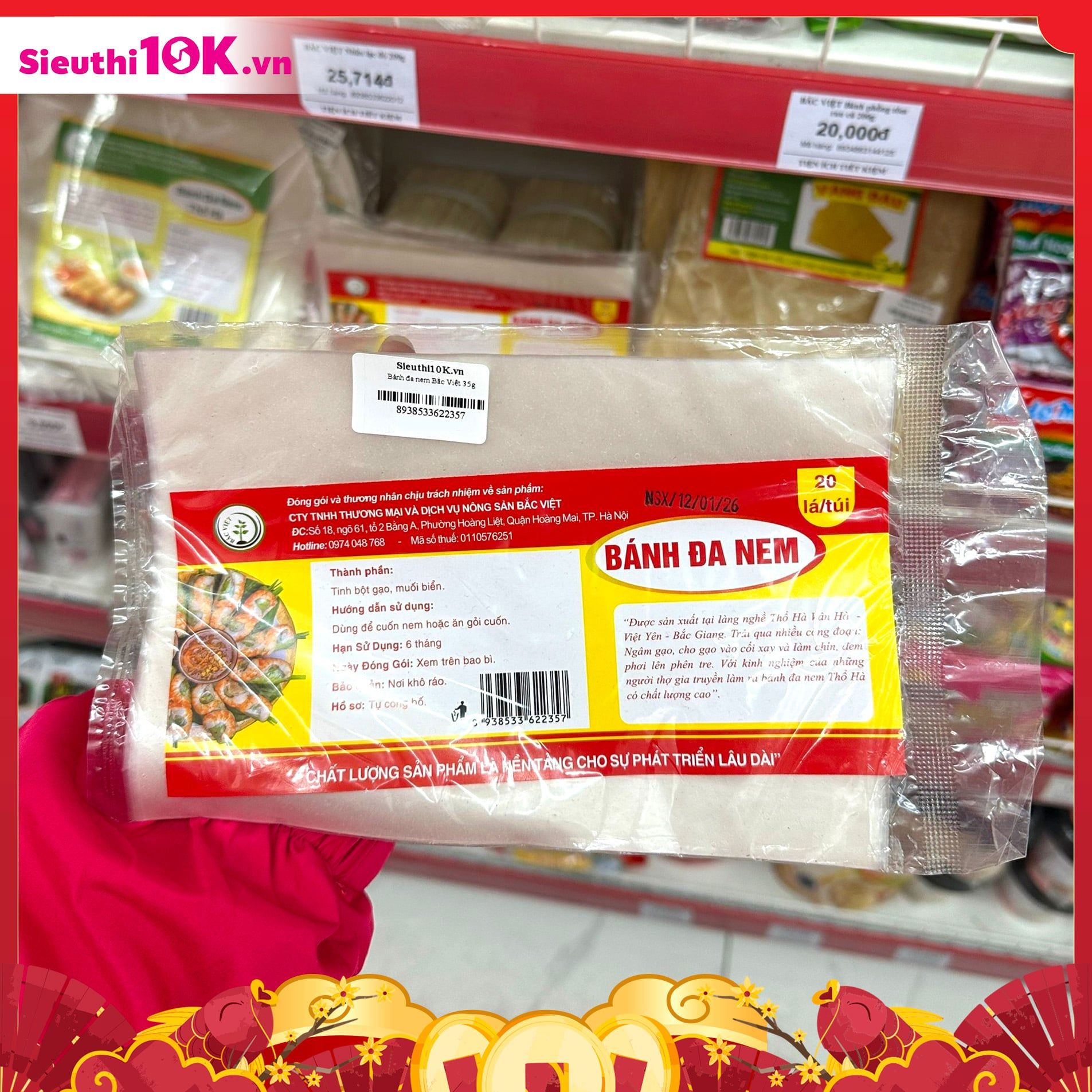  BẮC VIỆT Bánh đa nem 35g 