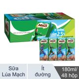  Sữa Milo ít đường Lốc 4*180ML 