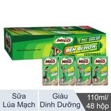  Sữa Milo có đường Lốc 4 hộp 110ml/180ml 