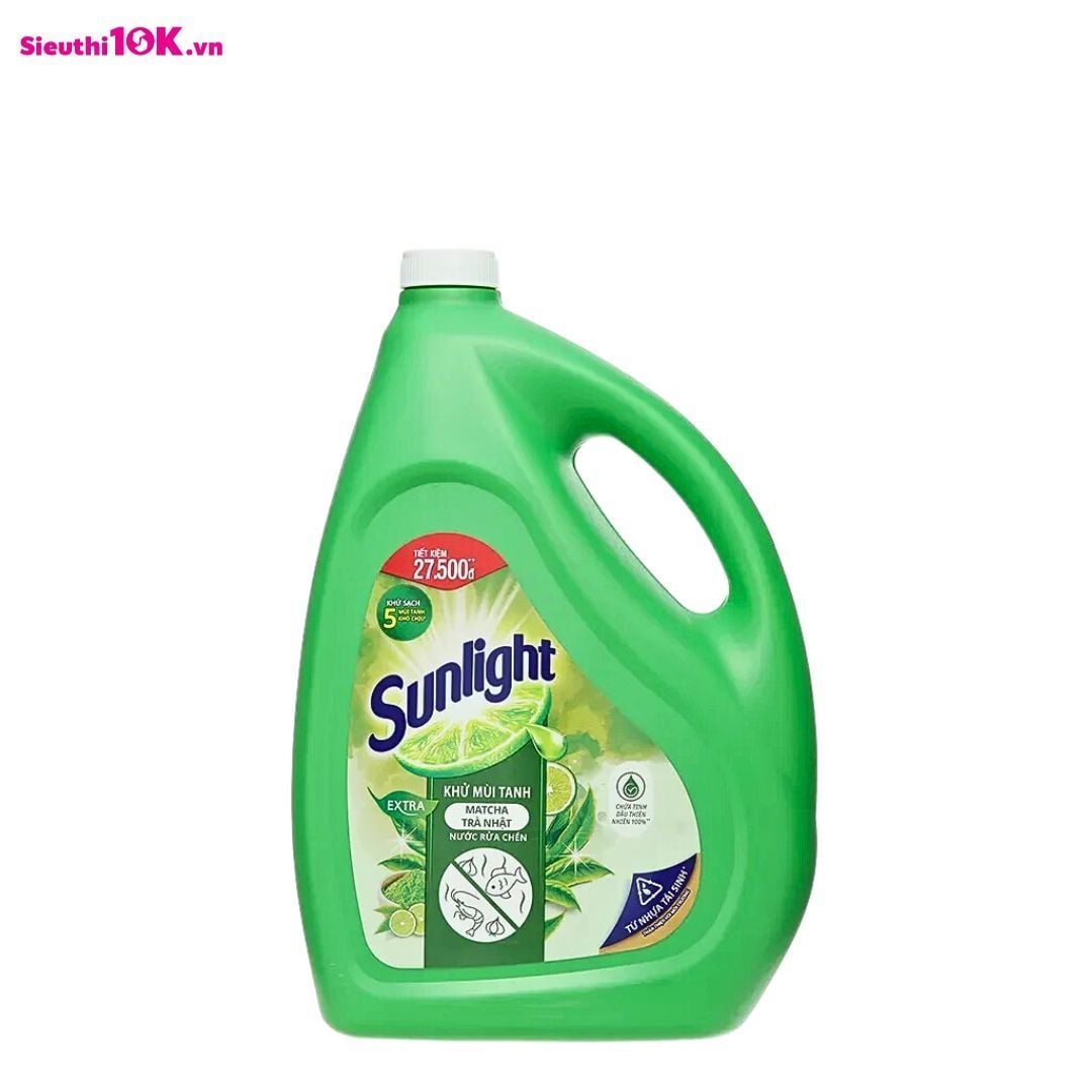  Sunlight Nước Rửa Chén Chanh 100/Matcha Trà Nhật Can 3,6Kg 