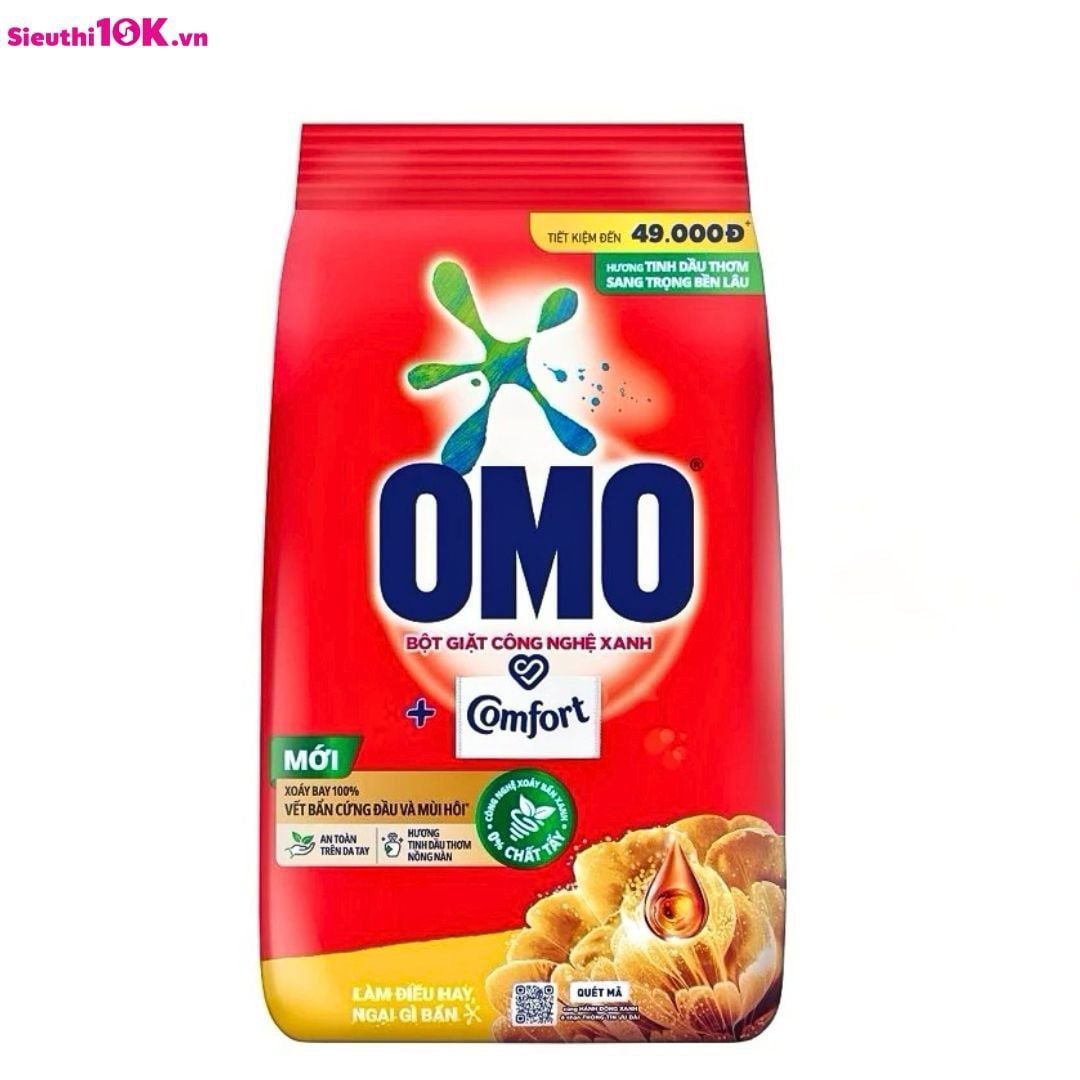  Omo Bột Giặt Comfort Tinh Dầu Thơm Túi 360G/2,6KG 