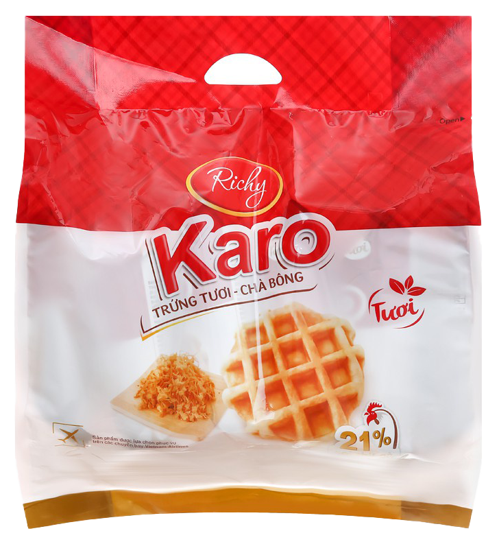  Bánh Karo sợi gà/trứng chà bông phô mai 6 cái 156gr 