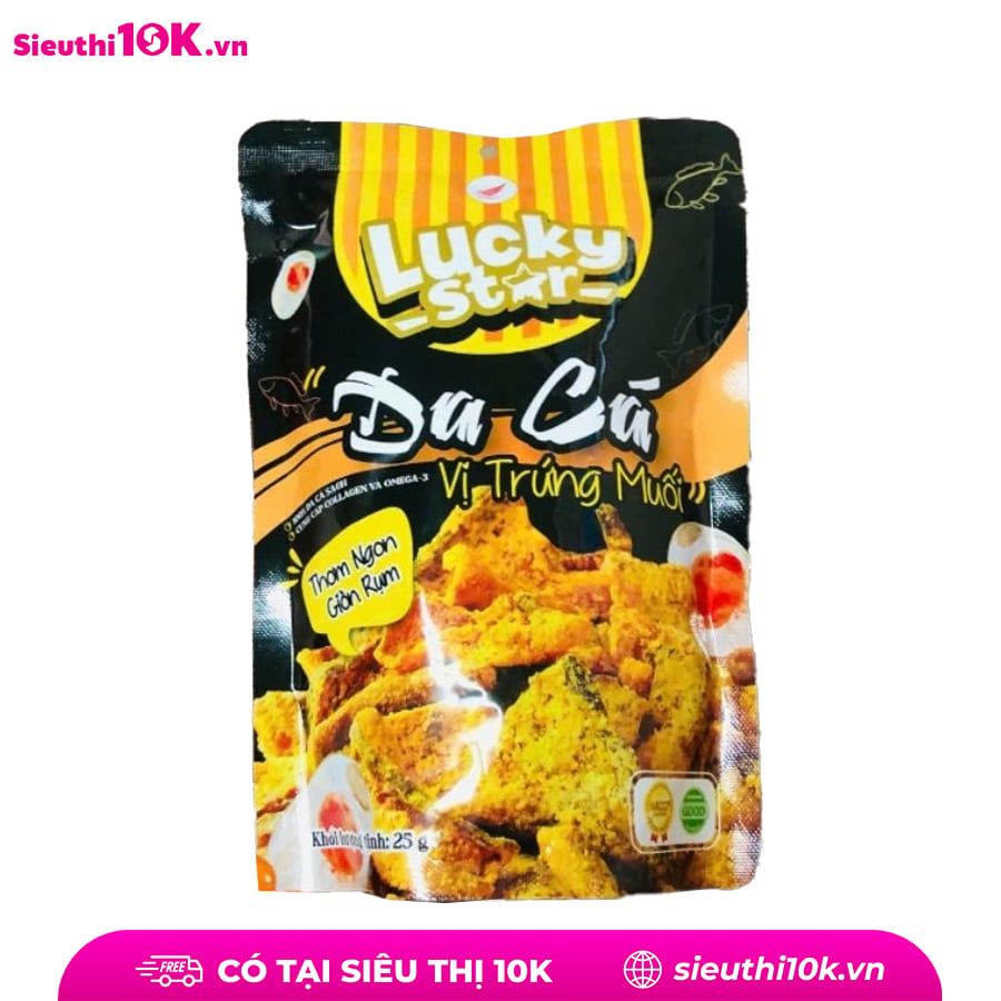  Da cá Lucky Star vị trứng muối 25g 