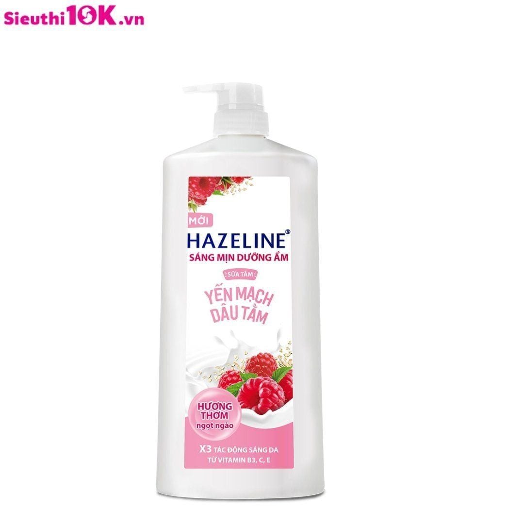  Hazeline Sữa Tắm Sữa Ong Chúa Hoa Ly/ Matcha Lựu Đỏ/ Yến Mạch Dâu Tằm Chai 1Kg 