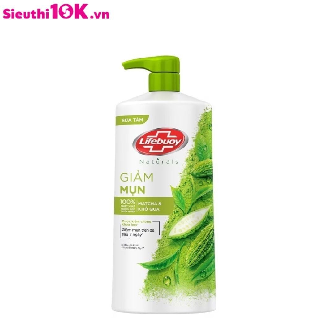  Lifebuoy Sữa Tắm Sáng Mịn Thảo Dược Hoa Sen/Matcha Khổ Qua Chai 800G 