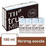  Sữa tiệt trùng hương Socola TH True Milk lốc 4*110ml/4*180ml 