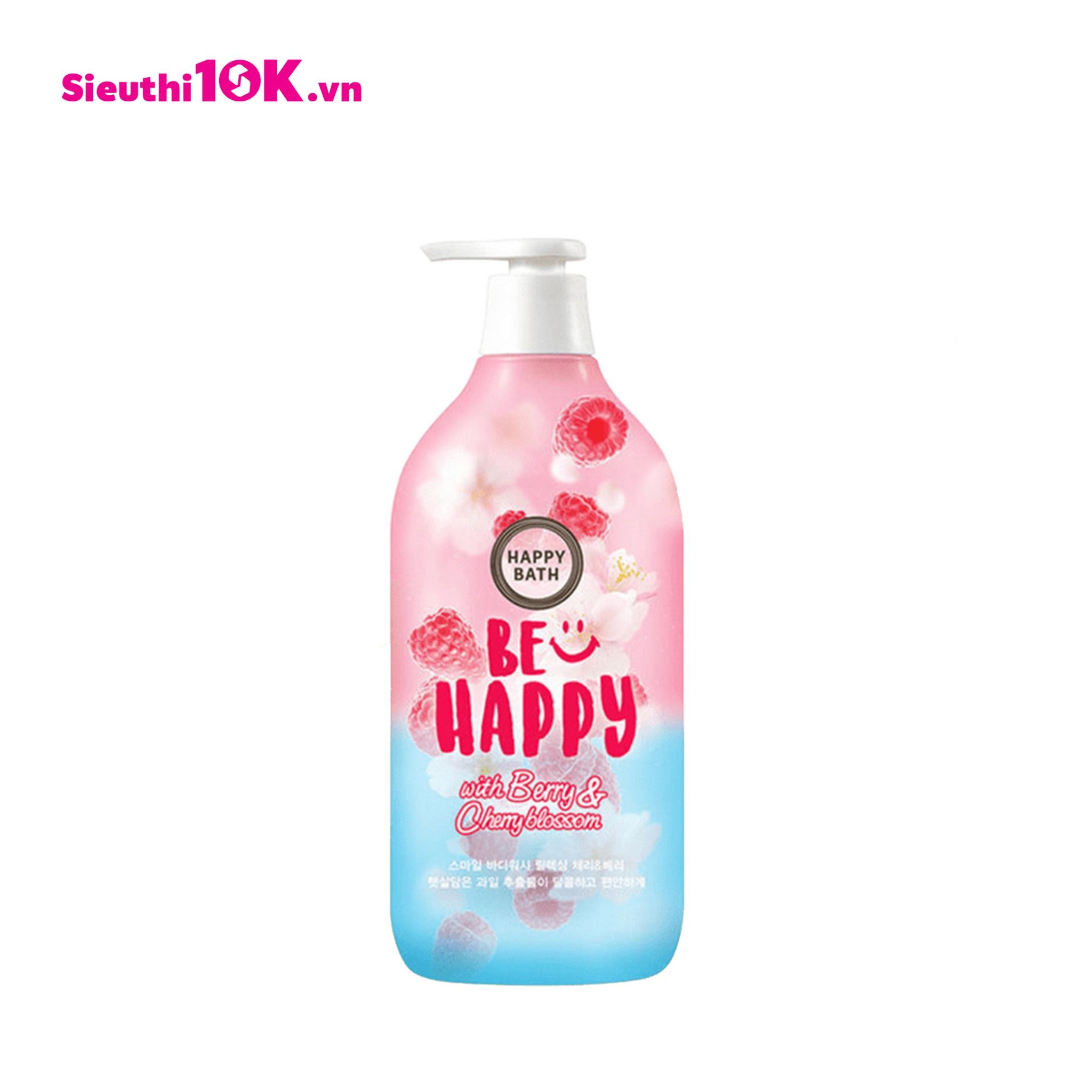  Sữa tắm Happy Bath Be Happy with Berry & Cherry Blossom 900g 