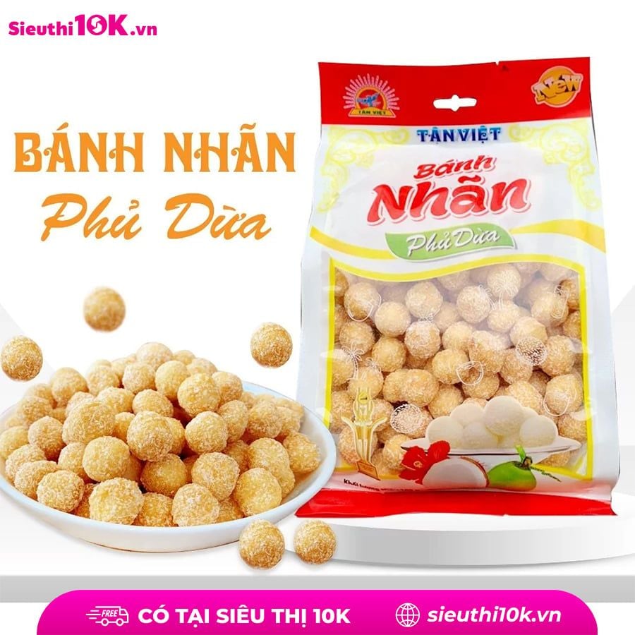  Bánh nhãn phủ dừa Tân Việt 160g 