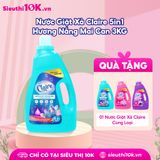  MUA 1 TẶNG 1 Nước Giặt Xả Claire 5 Mùi Hương Can 3kg 