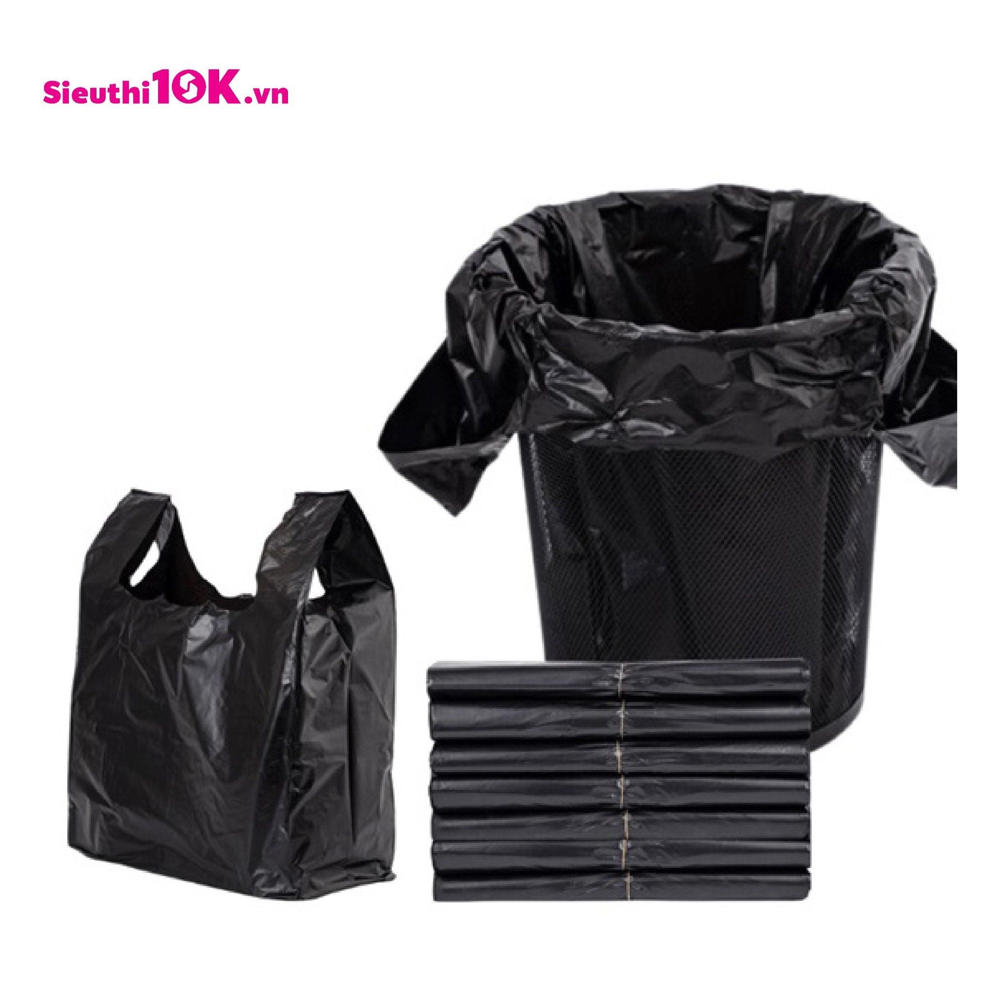  Túi Rác Đen 2 Quai L20kg Bịch 1kg 