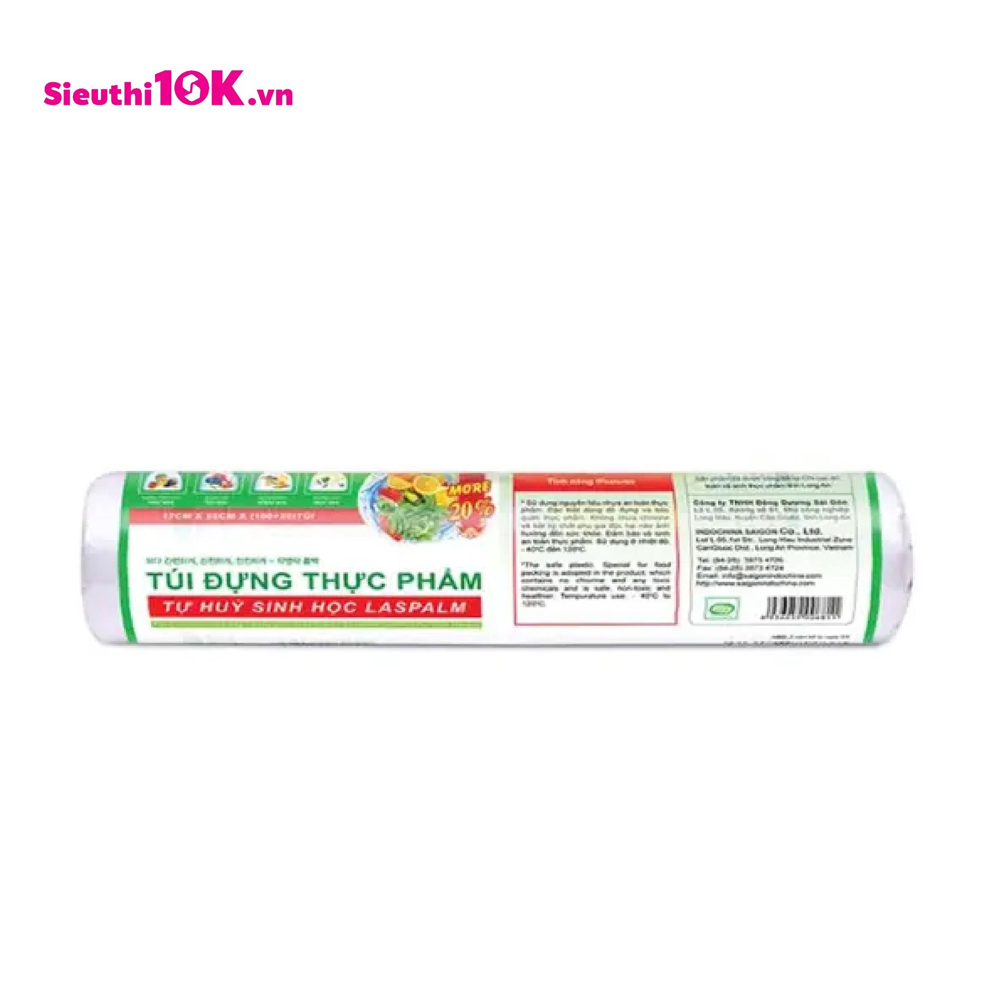  Túi Đựng Thực Phẩm Tự Hủy Sinh Học 30X40Cm 500G/Cuộn 