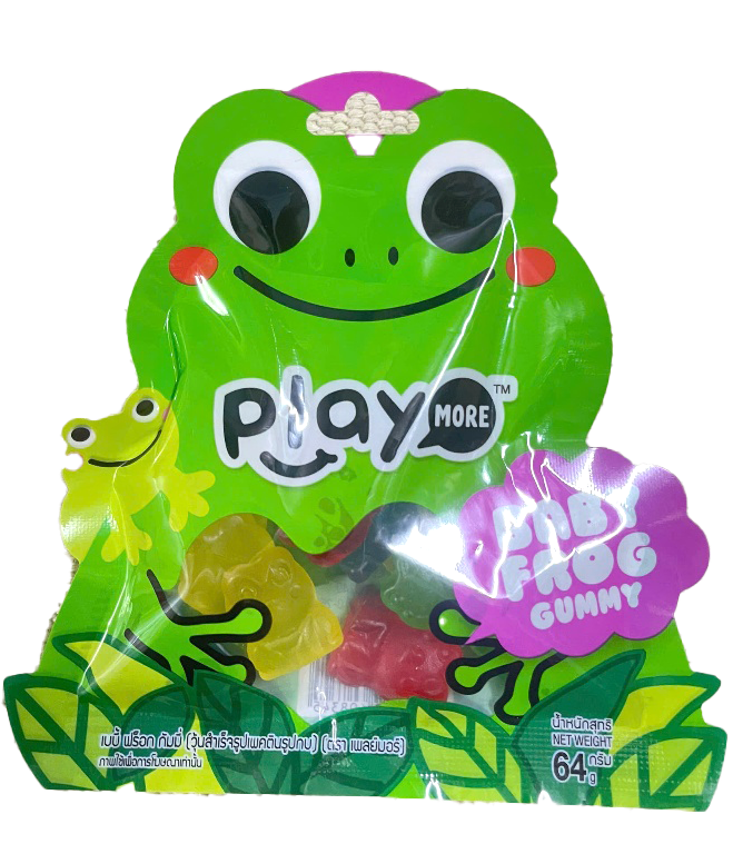 Kẹo dẻo Playmore hình thù dễ thương 6 vị gói 64g 
