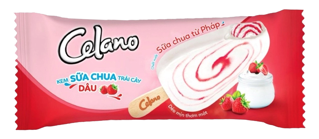  Kem sữa chua que dâu/ việt quất/nho Celano 65g 