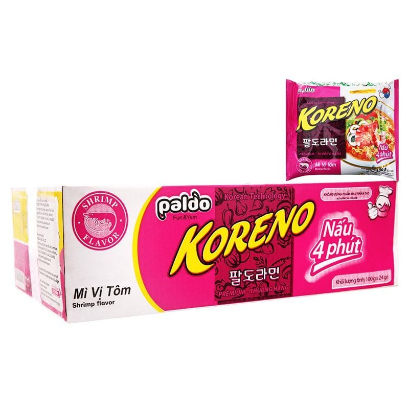  Mì Koreno premium gà/bò/tôm/kim chi 100g 