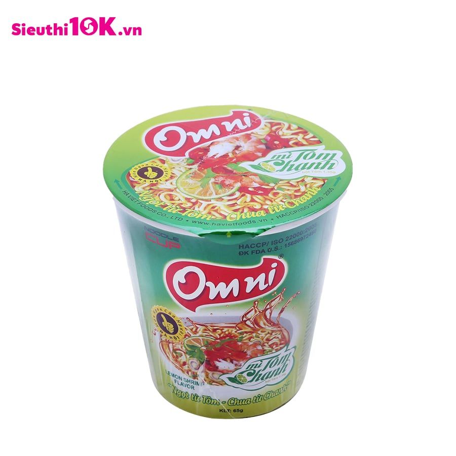  Mì Omni tôm chanh hộp 65g 