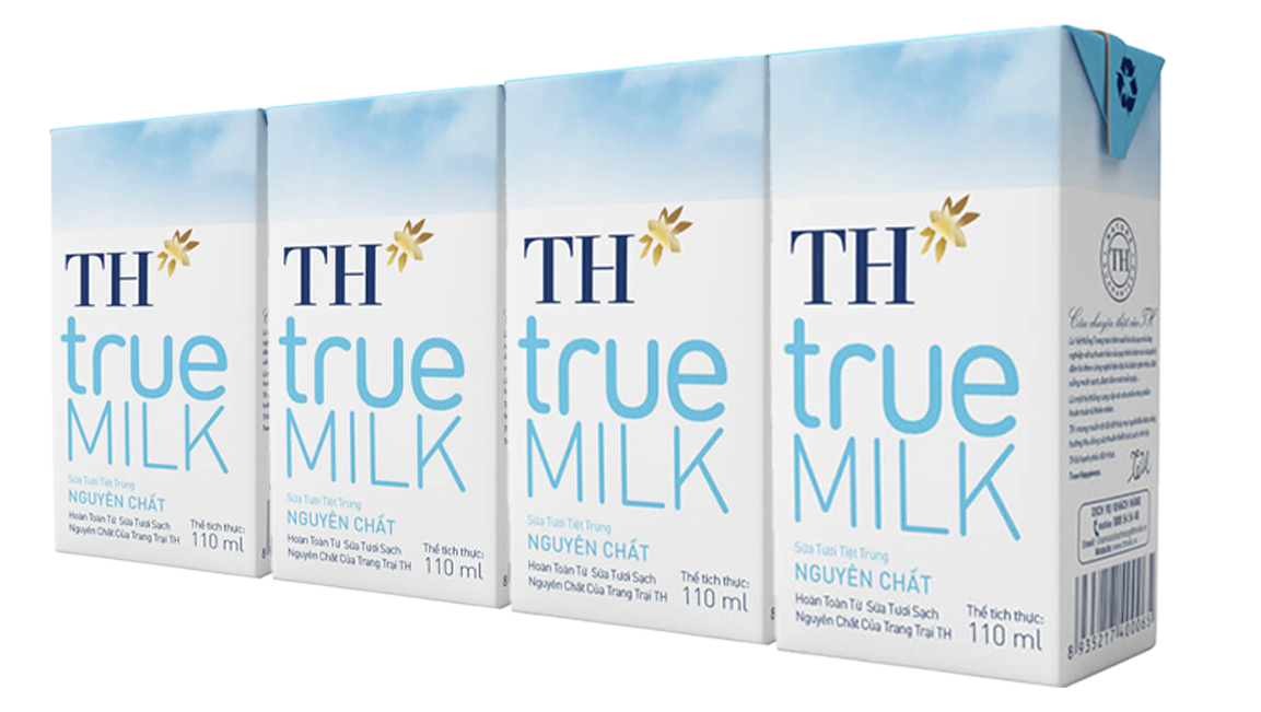  Sữa TH True Milk nguyên chất tiệt trùng Lốc 4*110ml 