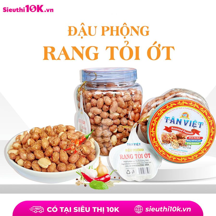  Đậu phộng tỏi ớt Tân Việt 250g 