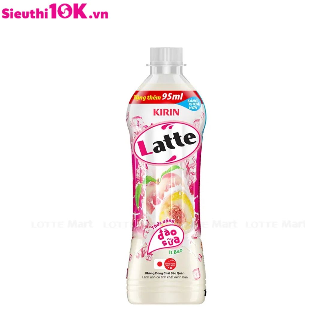  Nước Uống Trái Cây Sữa Latte Vị Đào Chai 440ml 24/T 