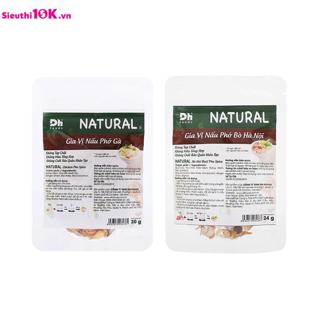  Gia vị nấu Phở gà/bò Dh Foods Natural 