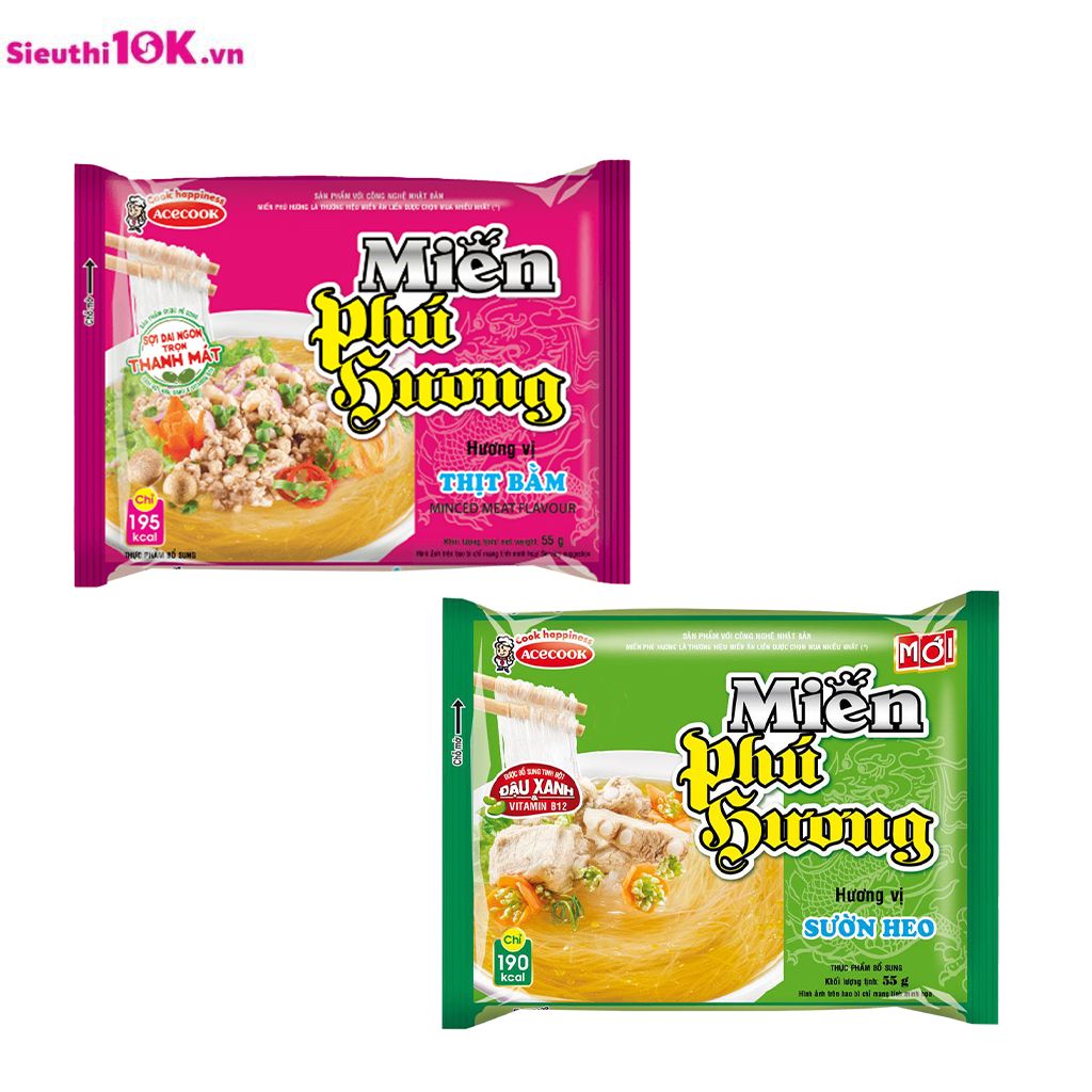  Miến Phú Hương sườn heo/Thịt bằm 55g 24/T 