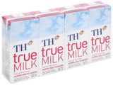  Sữa tiệt trùng hương dâu TH True Milk lốc 4*110ml/4*180ml 