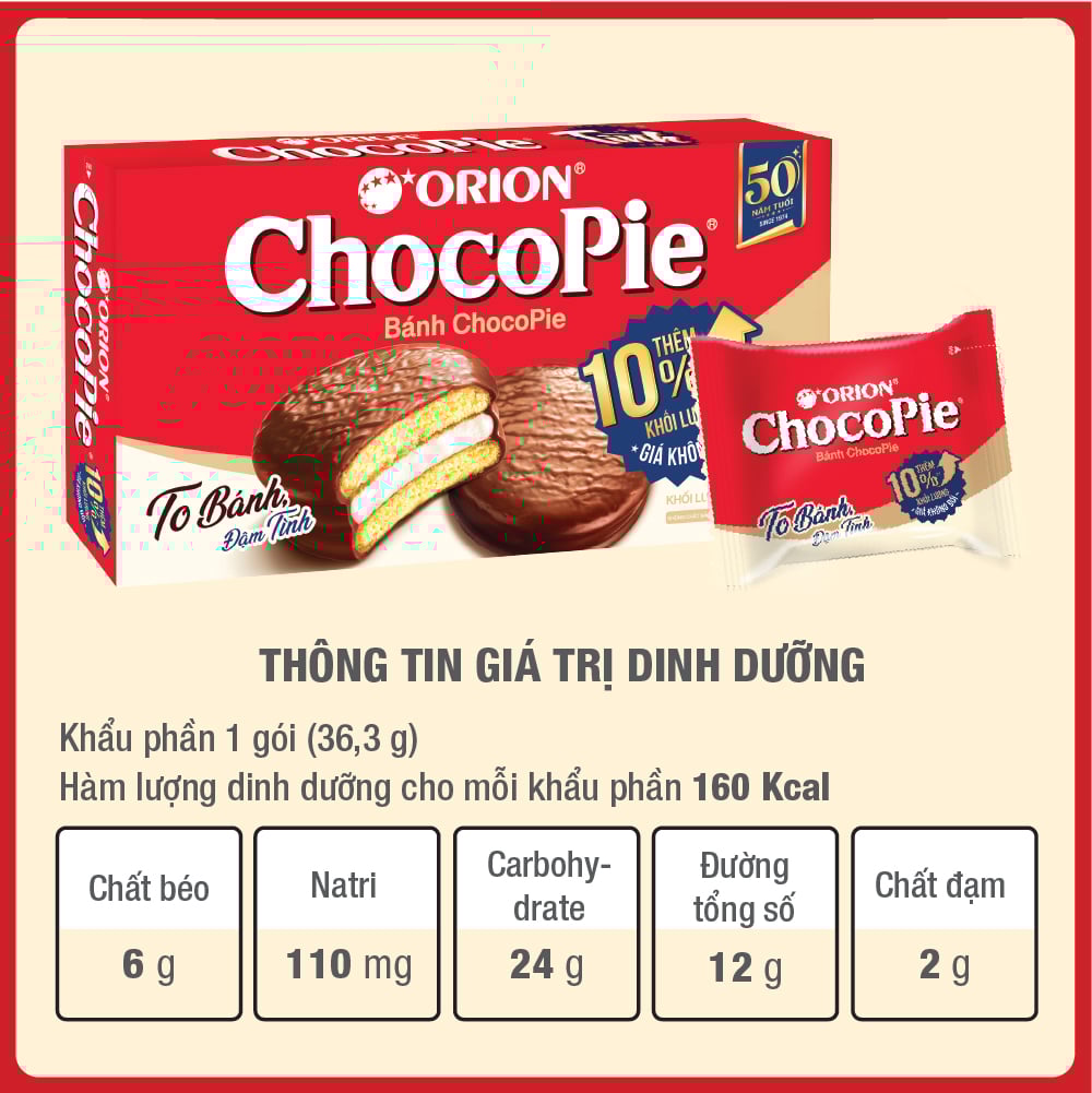  Bánh chocopie Orion hộp 660g (20 cái) 