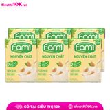  Sữa đậu nành Fami nguyên chất Lốc 6 hộp 200ml 