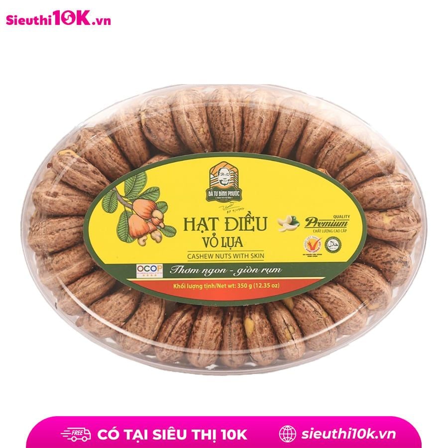  Hạt điều Bà Tư vỏ lụa hộp 350gr 