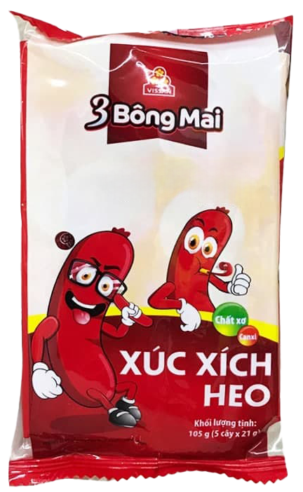  Xúc xích tiệt trùng bò/heo 3 bông mai Vissan 105g 
