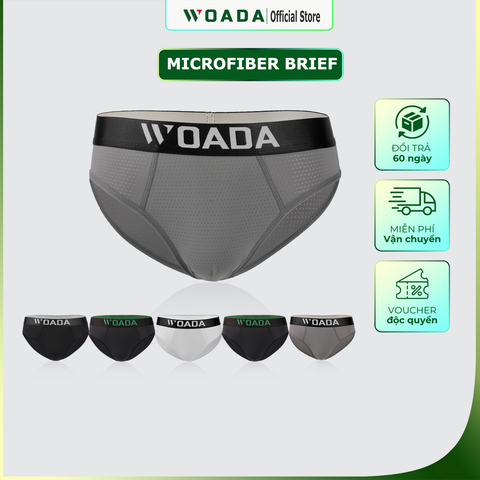  [COMBO 5] Quần Lót Nam Chất Liệu Microfiber Mesh Mát Lạnh Cao Cấp Thương Hiệu WOADA LK161 