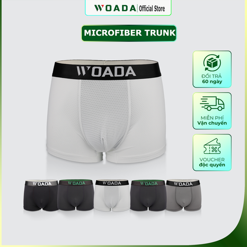  [COMBO 5] Quần Lót Nam Chất Liệu Microfiber Mesh Mát Lạnh Cao Cấp Thương Hiệu WOADA LK162 