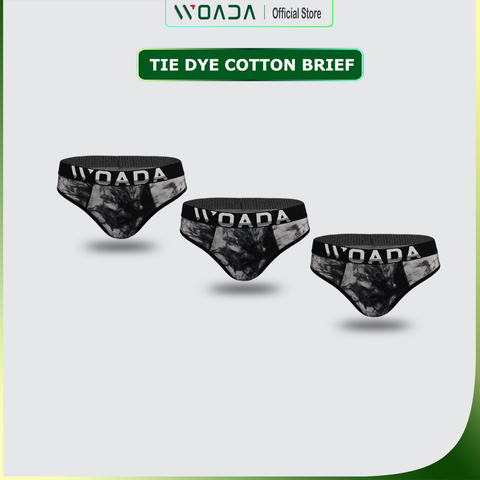  [COMBO 3] Quần Lót Nam Brief Chất Liệu Cotton Nhuộm Tie-Dye Thời Thượng Thương Hiệu WOADA LK168 